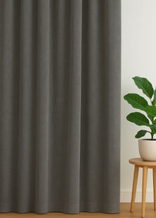 Velours gordijn Grijs - Maatwerkgordijnen.nl