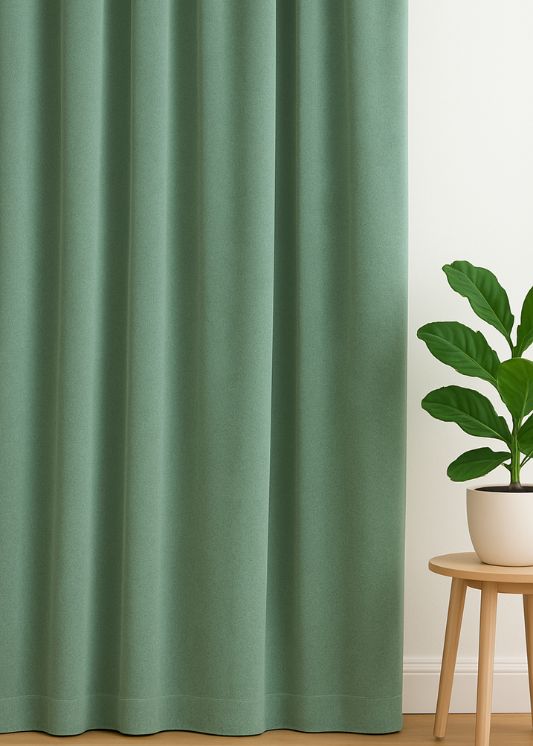 Velours gordijn Mintgroen - Maatwerkgordijnen.nl