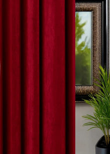 Velours gordijn Rood - Maatwerkgordijnen.nl