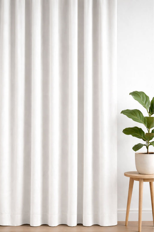 Velours gordijn Wit - Maatwerkgordijnen.nl