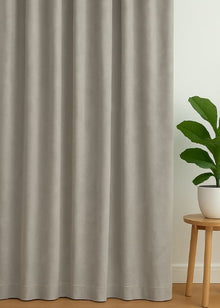 Velours Zand B: 428 x H: 145 cm - 2 delen (gelijk) - Railsysteem - Wave plooi