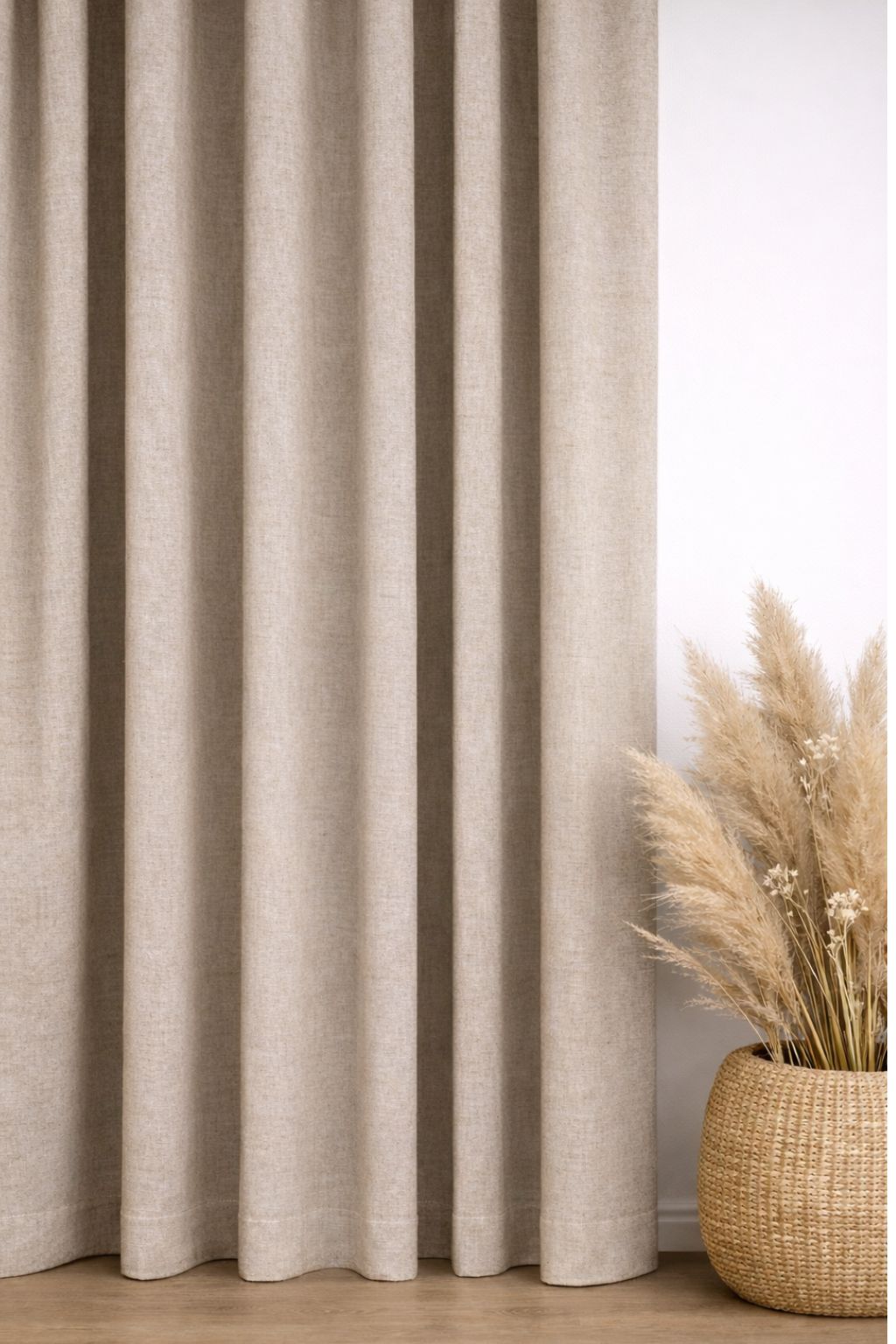 Verona Linnen Beige - Maatwerkgordijnen.nl