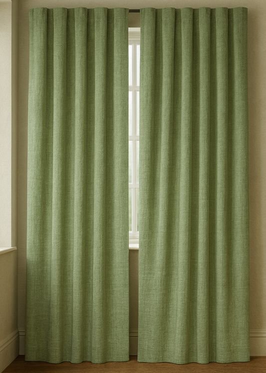 Verona Linnen groen - Maatwerkgordijnen.nl