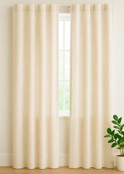 Verona Linnen Ivoor - Maatwerkgordijnen.nl