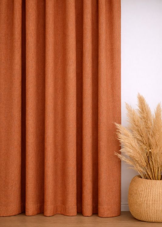 Verona Linnen Roest - Maatwerkgordijnen.nl