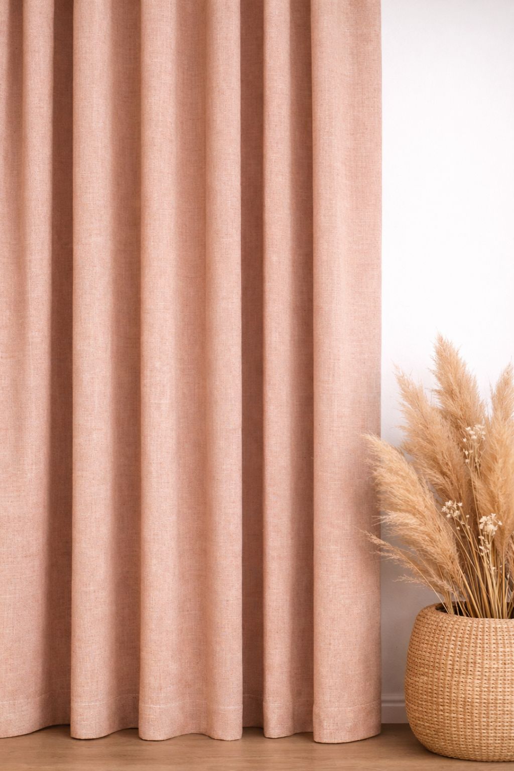 Verona linnen Roze - Maatwerkgordijnen.nl